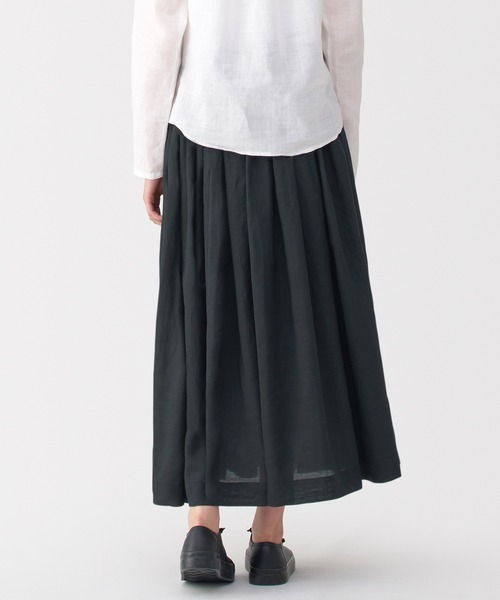 MUJI Labo(ムジラボ)の「〔MUJI Labo〕婦人 ラミータックスカート(スカート・レディース・ブラック・70/67/64/61)」の4枚目の写真
