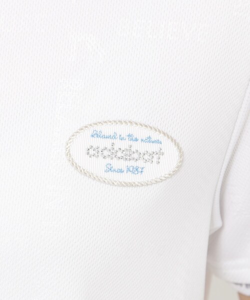 adabat（アダバット）の「UVカット/吸水速乾 クールコアロゴチェックポロシャツ（ポロシャツ・レディース・ホワイト/ベビーピンク/イエロー系その他・36/42/40/38）」の21枚目の写真