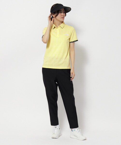 adabat（アダバット）の「UVカット/吸水速乾 クールコアロゴチェックポロシャツ（ポロシャツ・レディース・ホワイト/ベビーピンク/イエロー系その他・36/42/40/38）」の18枚目の写真