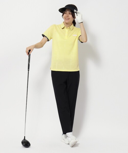 adabat（アダバット）の「UVカット/吸水速乾 クールコアロゴチェックポロシャツ（ポロシャツ・レディース・ホワイト/ベビーピンク/イエロー系その他・36/42/40/38）」の17枚目の写真