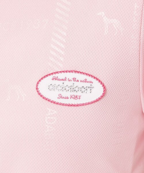adabat（アダバット）の「UVカット/吸水速乾 クールコアロゴチェックポロシャツ（ポロシャツ・レディース・ホワイト/ベビーピンク/イエロー系その他・36/42/40/38）」の12枚目の写真