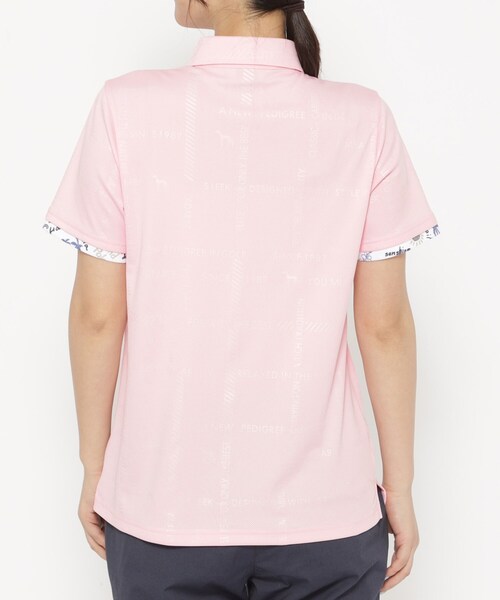 adabat（アダバット）の「UVカット/吸水速乾 クールコアロゴチェックポロシャツ（ポロシャツ・レディース・ホワイト/ベビーピンク/イエロー系その他・36/42/40/38）」の9枚目の写真