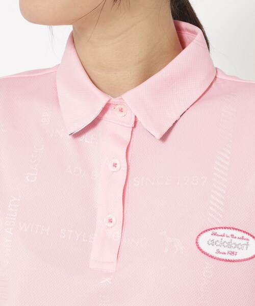 adabat（アダバット）の「UVカット/吸水速乾 クールコアロゴチェックポロシャツ（ポロシャツ・レディース・ホワイト/ベビーピンク/イエロー系その他・36/42/40/38）」の8枚目の写真