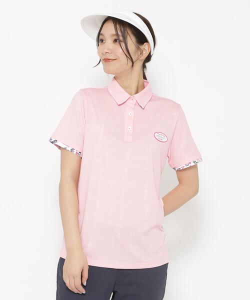 adabat（アダバット）の「UVカット/吸水速乾 クールコアロゴチェックポロシャツ（ポロシャツ・レディース・ホワイト/ベビーピンク/イエロー系その他・36/42/40/38）」の4枚目の写真