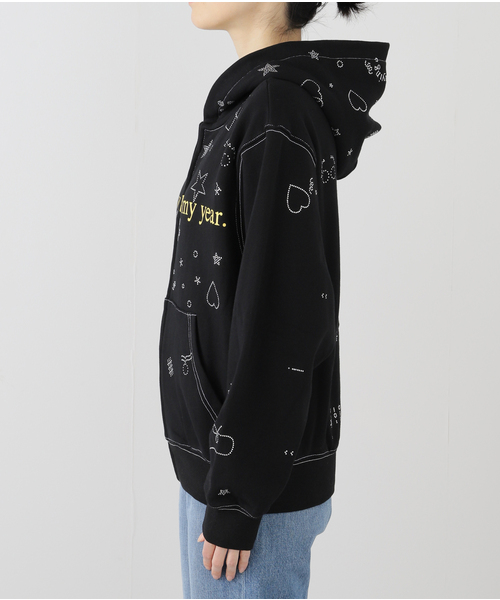 Oriens JOURNAL STANDARD(オリエンス ジャーナルスタンダード)の「【Praying/プレイング】 2013 Hoodie PRAY240 23-NAVY(パーカー・レディース・ネイビー・X-SMALL)」の4枚目の写真