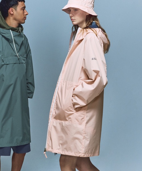 AIGLE（エーグル）の「MTD 防水 透湿 撥水ジップ ポケッタブルフーデッドコート（マウンテンパーカー・レディース・ブラック/パープル/モスグリーン/ピンク/ダークブルー/レッド/セージグリーン/ブルー・L/S/M）」の7枚目の写真