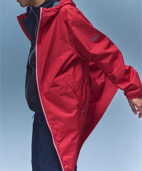 AIGLE（エーグル）の「MTD 防水 透湿 撥水ジップ ポケッタブルフーデッドコート（マウンテンパーカー・レディース・ブラック/パープル/モスグリーン/ピンク/ダークブルー/レッド/セージグリーン/ブルー・L/S/M）」の21枚目の写真
