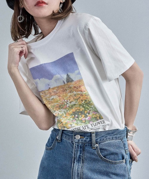 Fashion Letter（ファッションレター）の「フォトプリントTee（Tシャツ/カットソー・レディース・ブラック/オフホワイト・M）」の3枚目の写真