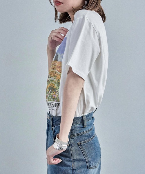 Fashion Letter（ファッションレター）の「フォトプリントTee（Tシャツ/カットソー・レディース・ブラック/オフホワイト・M）」の4枚目の写真