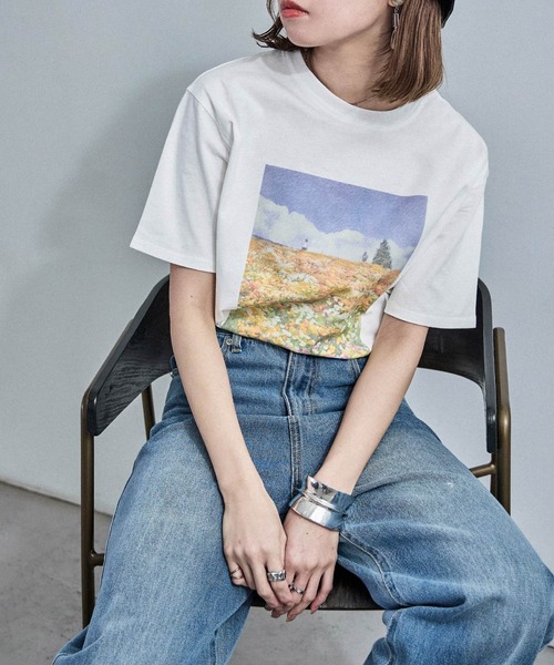 Fashion Letter（ファッションレター）の「フォトプリントTee（Tシャツ/カットソー・レディース・ブラック/オフホワイト・M）」の5枚目の写真