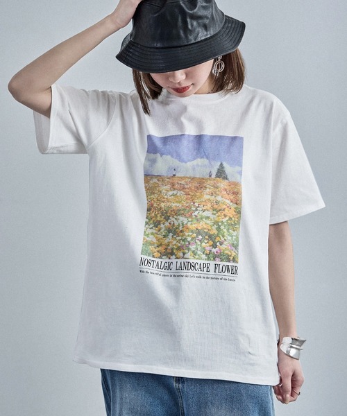 Fashion Letter（ファッションレター）の「フォトプリントTee（Tシャツ/カットソー・レディース・ブラック/オフホワイト・M）」の6枚目の写真