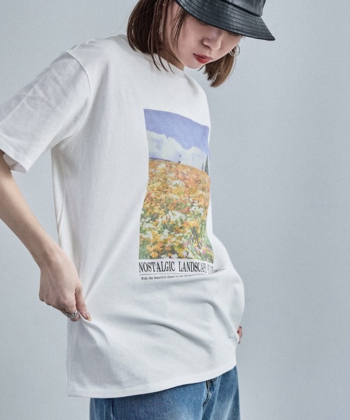 Fashion Letter（ファッションレター）の「フォトプリントTee（Tシャツ/カットソー・レディース・ブラック/オフホワイト・M）」の9枚目の写真