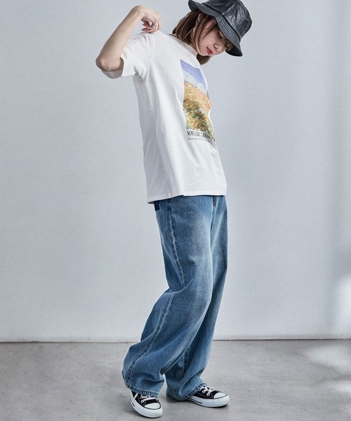 Fashion Letter（ファッションレター）の「フォトプリントTee（Tシャツ/カットソー・レディース・ブラック/オフホワイト・M）」の10枚目の写真