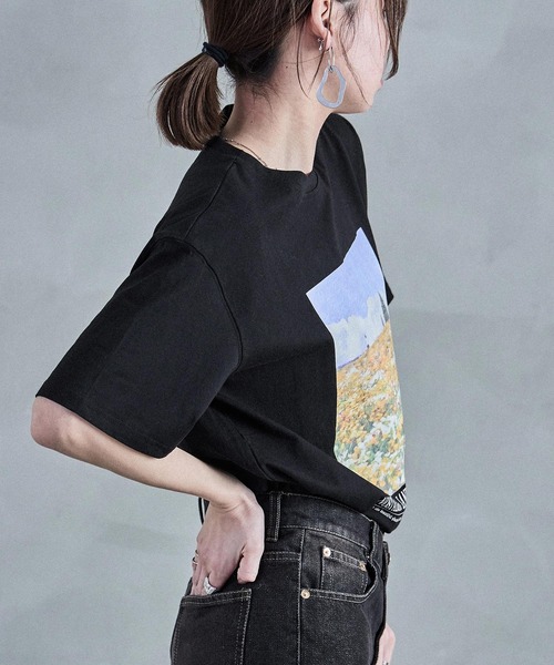 Fashion Letter（ファッションレター）の「フォトプリントTee（Tシャツ/カットソー・レディース・ブラック/オフホワイト・M）」の20枚目の写真