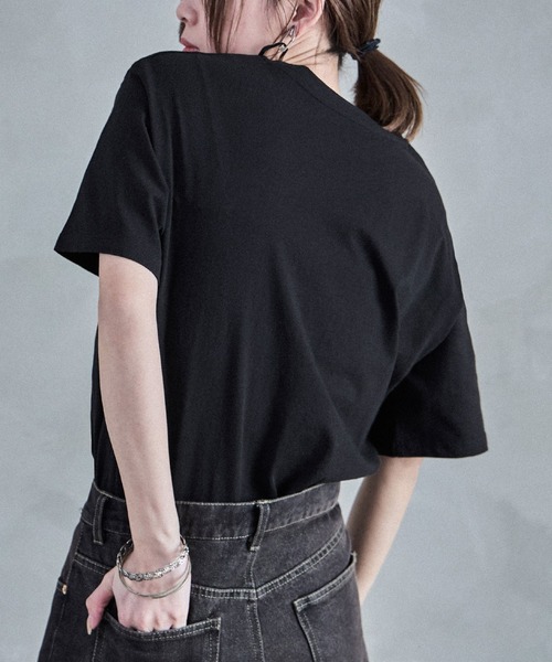 Fashion Letter（ファッションレター）の「フォトプリントTee（Tシャツ/カットソー・レディース・ブラック/オフホワイト・M）」の22枚目の写真