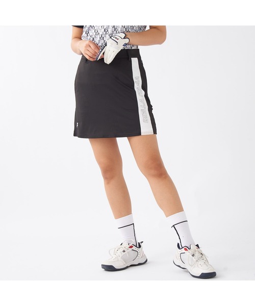 FILA GOLF(フィラゴルフ )の「FILA GOLF/フィラ ゴルフ ゴルフウェア 部分メッシュ エコ スカート インナーパンツ付き セットアイテム(スカート・レディース・ブラック系その他/ブラック/ホワイト・M/L/LL)」の9枚目の写真