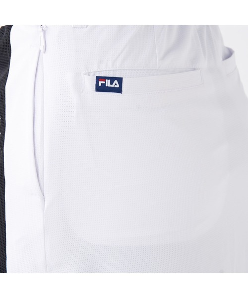 FILA GOLF(フィラゴルフ )の「FILA GOLF/フィラ ゴルフ ゴルフウェア 部分メッシュ エコ スカート インナーパンツ付き セットアイテム(スカート・レディース・ブラック系その他/ブラック/ホワイト・M/L/LL)」の5枚目の写真