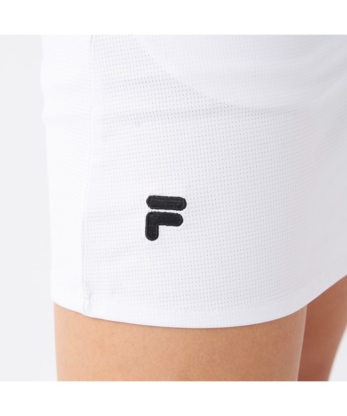 FILA GOLF(フィラゴルフ )の「FILA GOLF/フィラ ゴルフ ゴルフウェア 部分メッシュ エコ スカート インナーパンツ付き セットアイテム(スカート・レディース・ブラック系その他/ブラック/ホワイト・M/L/LL)」の6枚目の写真