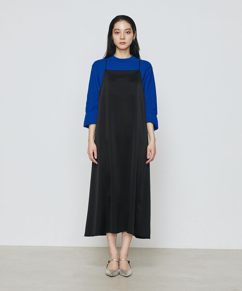 K.T KIYOKO TAKASE（キヨコタカセ）の「トリアセテート／ポリエステル キャミドレス（ワンピース・レディース・チャコール/ブラック・FREE）」の6枚目の写真