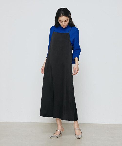 K.T KIYOKO TAKASE（キヨコタカセ）の「トリアセテート／ポリエステル キャミドレス（ワンピース・レディース・チャコール/ブラック・FREE）」の7枚目の写真