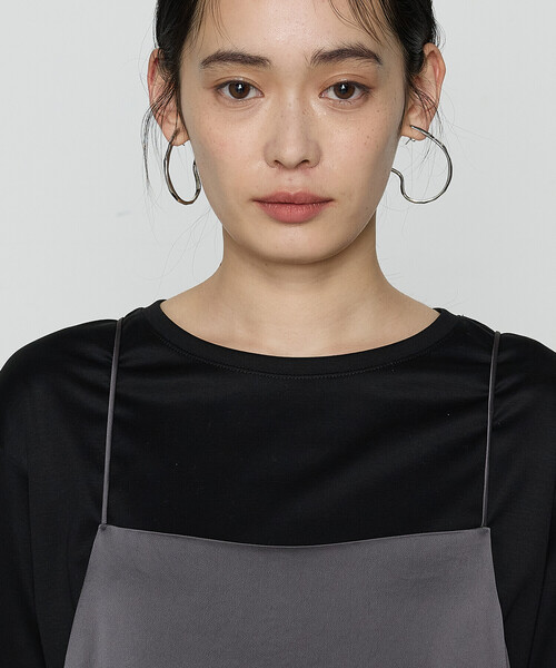 K.T KIYOKO TAKASE（キヨコタカセ）の「トリアセテート／ポリエステル キャミドレス（ワンピース・レディース・チャコール/ブラック・FREE）」の12枚目の写真