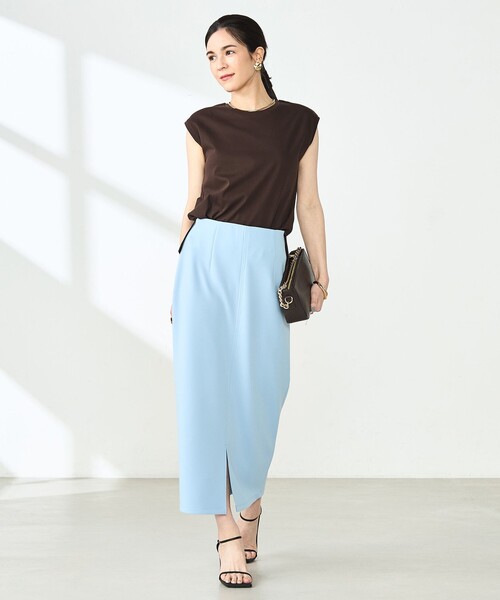 NOLLEY’S Sophi（ノーリーズソフィ）の「W&W ノースリーブプルオーバーカットソー（Tシャツ/カットソー・レディース・ブラック/チャコールグレー/ホワイト/ダークブラウン・38）」の7枚目の写真