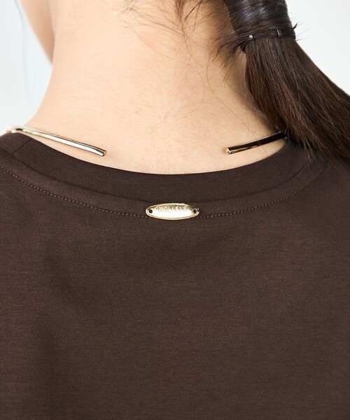 NOLLEY’S Sophi（ノーリーズソフィ）の「W&W ノースリーブプルオーバーカットソー（Tシャツ/カットソー・レディース・ブラック/チャコールグレー/ホワイト/ダークブラウン・38）」の12枚目の写真