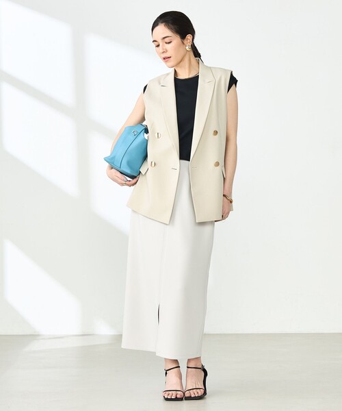 NOLLEY’S Sophi（ノーリーズソフィ）の「W&W ノースリーブプルオーバーカットソー（Tシャツ/カットソー・レディース・ブラック/チャコールグレー/ホワイト/ダークブラウン・38）」の13枚目の写真