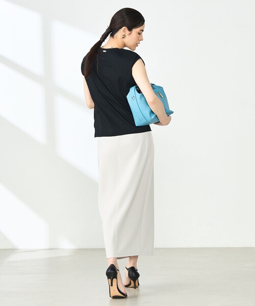 NOLLEY’S Sophi（ノーリーズソフィ）の「W&W ノースリーブプルオーバーカットソー（Tシャツ/カットソー・レディース・ブラック/チャコールグレー/ホワイト/ダークブラウン・38）」の16枚目の写真