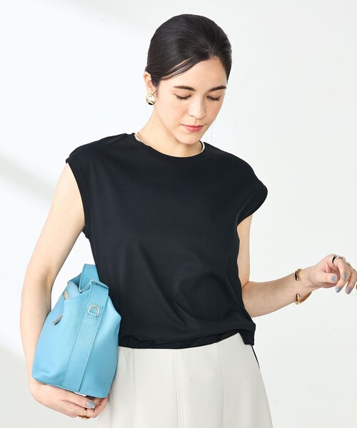 NOLLEY’S Sophi（ノーリーズソフィ）の「W&W ノースリーブプルオーバーカットソー（Tシャツ/カットソー・レディース・ブラック/チャコールグレー/ホワイト/ダークブラウン・38）」の19枚目の写真