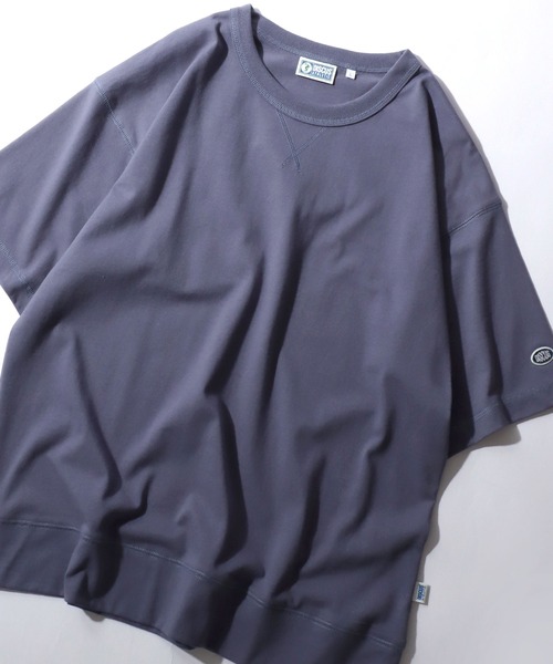 DISCUS（ディスカス）の「2026SS新色追加 DISCUS/ディスカス USAコットン ヘビーウェイト オーバーサイズ ロゴワッペン刺繍  Tスウェット Tトレーナー 半袖Tシャツ レディース メンズ（Tシャツ/カットソー・メンズ・オフホワイト/ブラック/グレイッシュベージュ/ピンクベージュ/オートミール/ネイビー/ダークグリーン/グレイッシュブルー/スミクロ・M/L/LL）」の8枚目の写真