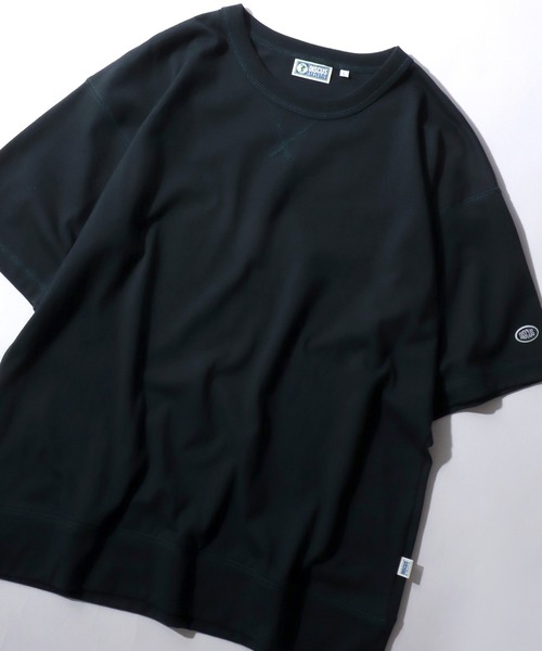 DISCUS（ディスカス）の「2026SS新色追加 DISCUS/ディスカス USAコットン ヘビーウェイト オーバーサイズ ロゴワッペン刺繍  Tスウェット Tトレーナー 半袖Tシャツ レディース メンズ（Tシャツ/カットソー・メンズ・オフホワイト/ブラック/グレイッシュベージュ/ピンクベージュ/オートミール/ネイビー/ダークグリーン/グレイッシュブルー/スミクロ・M/L/LL）」の6枚目の写真