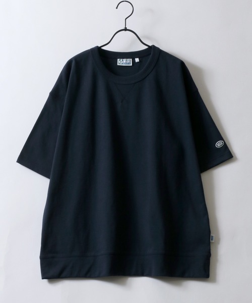 DISCUS（ディスカス）の「2026SS新色追加 DISCUS/ディスカス USAコットン ヘビーウェイト オーバーサイズ ロゴワッペン刺繍  Tスウェット Tトレーナー 半袖Tシャツ レディース メンズ（Tシャツ/カットソー・メンズ・オフホワイト/ブラック/グレイッシュベージュ/ピンクベージュ/オートミール/ネイビー/ダークグリーン/グレイッシュブルー/スミクロ・M/L/LL）」の22枚目の写真