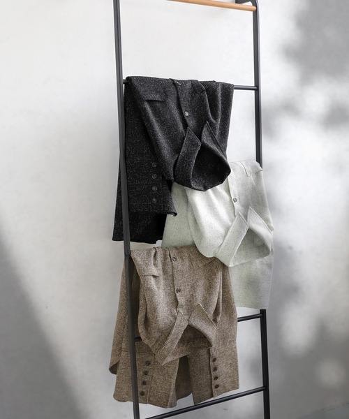antiqua(アンティカ)の「サマーツイードシャツ(シャツ/ブラウス・レディース・ブラック/ブラウン/アイボリー・ONESIZE)」の18枚目の写真
