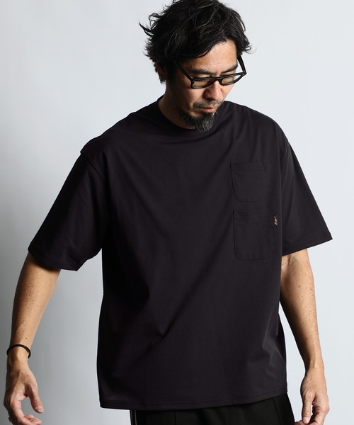 セール】TECH W POCKET TEE：吸水速乾 ドットメッシュ Wポケット