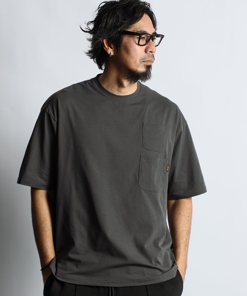 セール】TECH W POCKET TEE：吸水速乾 ドットメッシュ Wポケット