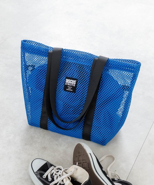 DISCUS（ディスカス）の「【DISCUS/ディスカス】メッシュトートバッグ（トートバッグ・レディース・ブルー/グレー/カーキ/ブラック/パープル・FREE）」の4枚目の写真