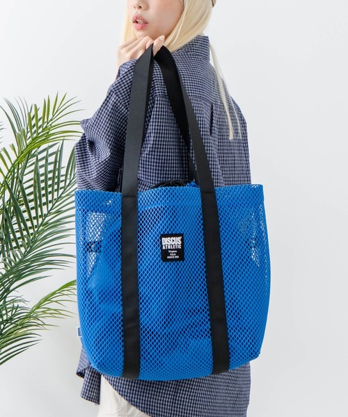 DISCUS（ディスカス）の「【DISCUS/ディスカス】メッシュトートバッグ（トートバッグ・レディース・ブルー/グレー/カーキ/ブラック/パープル・FREE）」の16枚目の写真