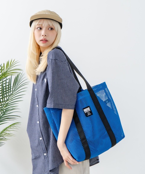 DISCUS（ディスカス）の「【DISCUS/ディスカス】メッシュトートバッグ（トートバッグ・レディース・ブルー/グレー/カーキ/ブラック/パープル・FREE）」の17枚目の写真