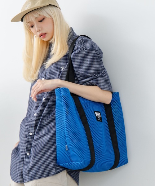 DISCUS（ディスカス）の「【DISCUS/ディスカス】メッシュトートバッグ（トートバッグ・レディース・ブルー/グレー/カーキ/ブラック/パープル・FREE）」の20枚目の写真