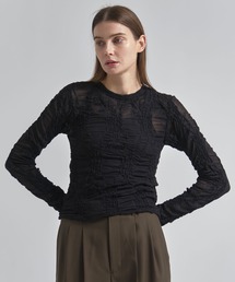 INSCRIRE レース長袖Tシャツ INSCRIRE（アンスクリア）の「INSCRIRE | コットンレース 長袖ヘンリー