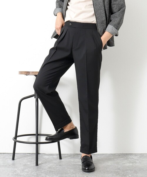 NOLLEY’S(ノーリーズ)の「NSN アジャスター付2タックスラックス 25SS(スラックス・メンズ・グレー/ブラック/チャコールグレー・S/M/L/XL)」の1枚目の写真