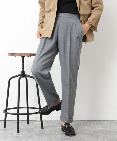 NOLLEY’S(ノーリーズ)の「NSN アジャスター付2タックスラックス 25SS(スラックス・メンズ・グレー/ブラック/チャコールグレー・S/M/L/XL)」の4枚目の写真