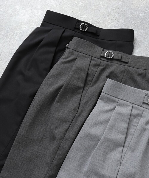 NOLLEY’S(ノーリーズ)の「NSN アジャスター付2タックスラックス 25SS(スラックス・メンズ・グレー/ブラック/チャコールグレー・S/M/L/XL)」の17枚目の写真