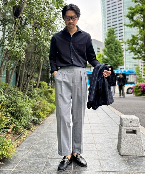 NOLLEY’S(ノーリーズ)の「NSN アジャスター付2タックスラックス 25SS(スラックス・メンズ・グレー/ブラック/チャコールグレー・S/M/L/XL)」の19枚目の写真