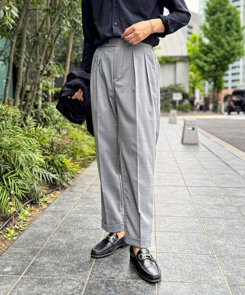 NOLLEY’S(ノーリーズ)の「NSN アジャスター付2タックスラックス 25SS(スラックス・メンズ・グレー/ブラック/チャコールグレー・S/M/L/XL)」の20枚目の写真