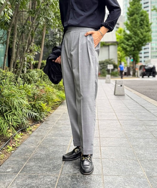 NOLLEY’S(ノーリーズ)の「NSN アジャスター付2タックスラックス 25SS(スラックス・メンズ・グレー/ブラック/チャコールグレー・S/M/L/XL)」の21枚目の写真