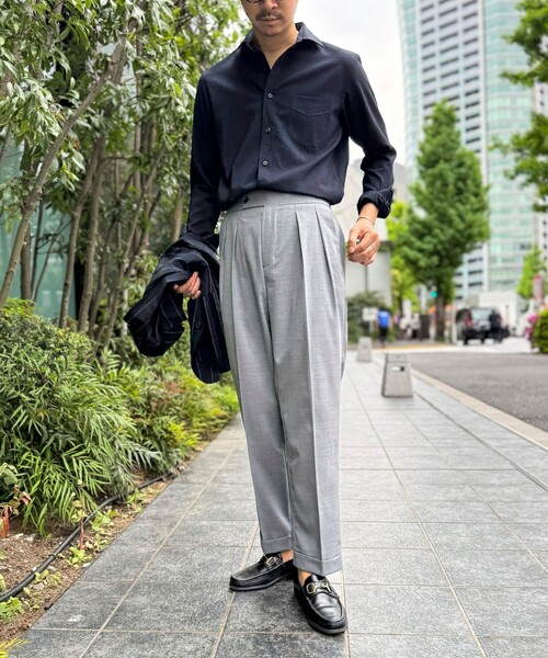 NOLLEY’S(ノーリーズ)の「NSN アジャスター付2タックスラックス 25SS(スラックス・メンズ・グレー/ブラック/チャコールグレー・S/M/L/XL)」の22枚目の写真