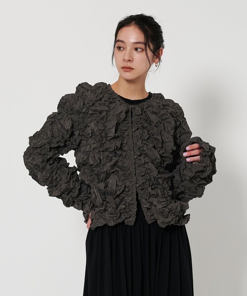 【美品】BEAUTY＆YOUTH ポリエステルシャーリングブルゾン　ブラック BEAUTY&YOUTH UNITED ARROWS（ビューティーアンドユースユナイテッド