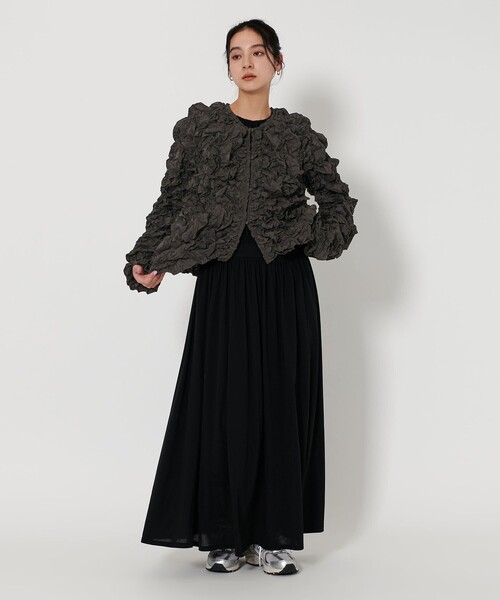 【美品】BEAUTY＆YOUTH ポリエステルシャーリングブルゾン　ブラック ポリエステル シャーリング ブルゾン